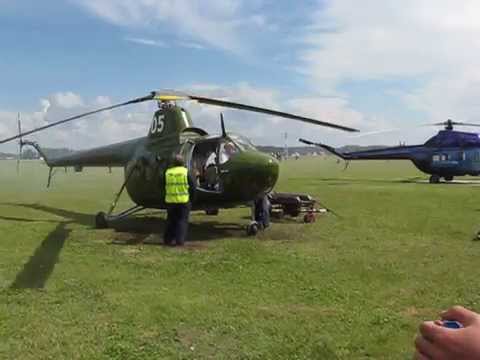 Видео: Аэродром Мочище. Запуск и взлет Ми-1