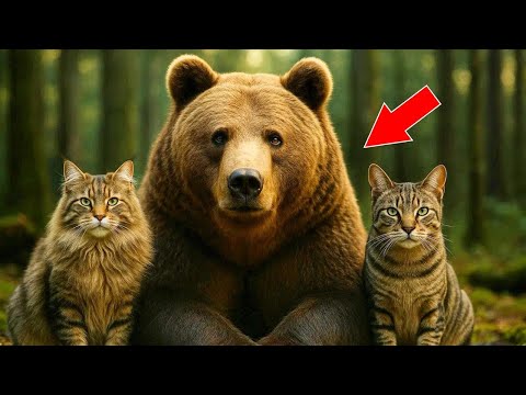 Видео: Медведица воспитала двух котят, но когда пришли хозяева случилось невероятное!