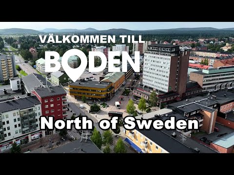 Видео: Boden (4K HDR). Буден сегодня. (Boden city, summer) Sweden.