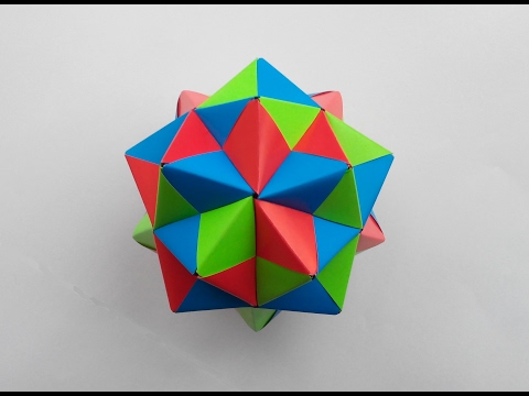 Видео: Кусудама большая оригами (Mitsunobu Sonobe), Kusudama large origami.
