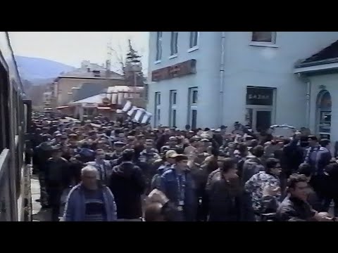 Видео: Ултраспорт на прекратения мач Миньор - Левски (14.04.2001г.)