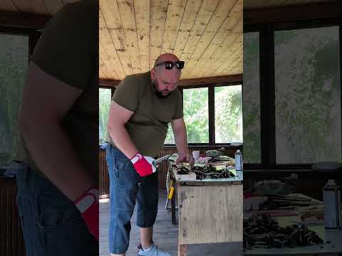 Видео: Тест ножа на канаті, сталь k390, VG-knives, термічка А.Гаврик... телеграм чат Гостра Школа