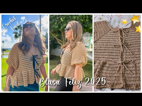 Видео: Как Вязать Счастливую Блузу 2025: Пошаговое руководство - Легкий урок по крючку