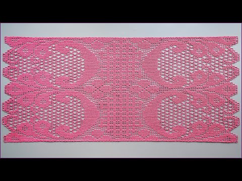 Видео: Филейная салфетка крючком. Часть 5.