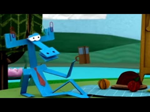 Видео: Мультфильм про оригами - Бумажки - Пикник в обеденное время - Серия 9