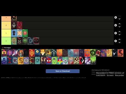 Видео: Unmatched tier list|Анмачтед тир лист|часть 1