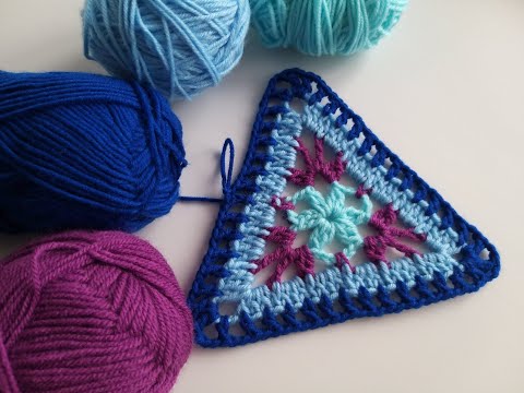 Видео: А вот и ТРЕУГОЛЬНЫЙ МОТИВ! КРАСИВЫЙ и ЛЕГКИЙ! Вяжем КРЮЧКОМ.