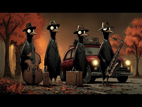 Видео: Пингвины путешествуют сквозь осенний свет — Джаз для устойчивой работы и вдохновения