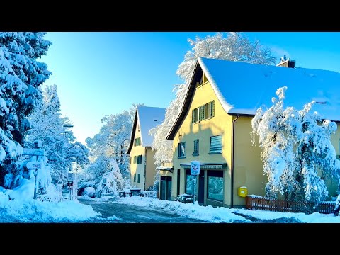 Видео: ШВЕЙЦАРИЯ _ Зимняя страна чудес🇨🇭Цюрих, покрытый снегом, городской снегопад