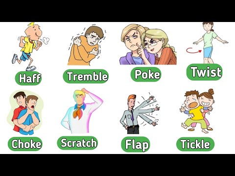 Видео: Словарный запас: Движения тела и другая лексика | Английский словарь | Словарь с картинками