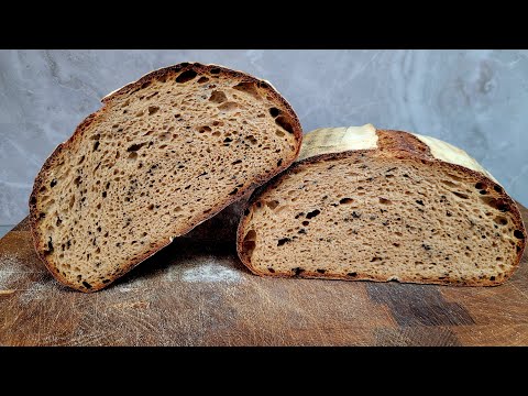 Видео: Хлеб цельнозерновой на закваске 80/20. Учимся строить рецепт. Хлеб необыкновенно вкусный!