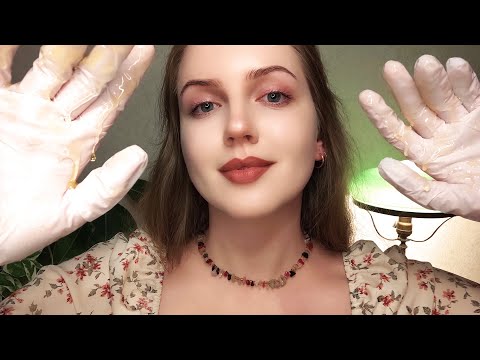 Видео: АСМР Медовый Массаж Лица и Шеи в Перчатках • ASMR Honey Face and Neck Massage in Gloves