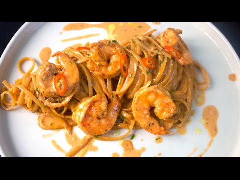 Видео: Паста с Креветками в Сливочном Соусе. Ресторанное Блюдо