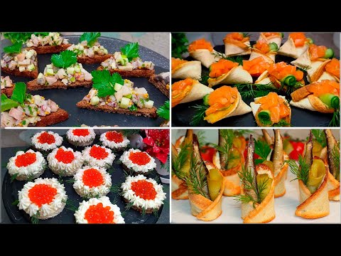 Видео: 4 Оригинальные Закуски на любой вкус! Идеальные Бутерброды на Праздничный стол