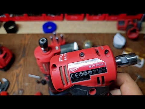 Видео: Прямая и угловая цанговые машинки Milwaukee.