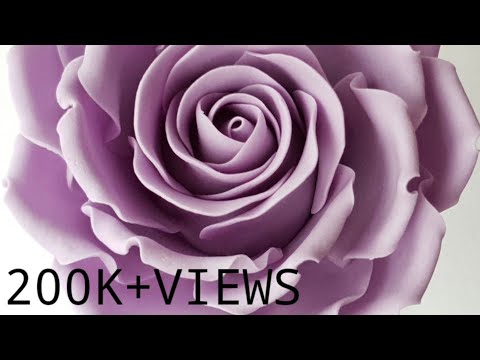 Видео: Как сделать съедобный цветок из сахарной мастики и мастики в виде розы из мастики #sugarrosetutorial