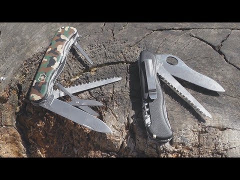 Видео: Нож Victorinox Outrider - обзор, замена накладок, про ригельный замок, чехлы