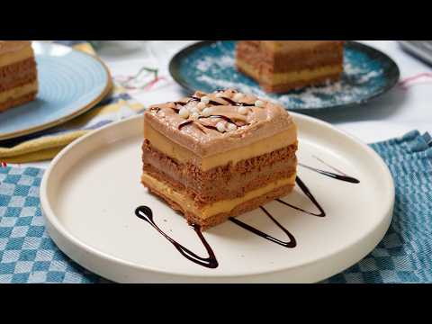 Видео: Шоко-карамельный торт — панацея от жары! Сложи и намажь!