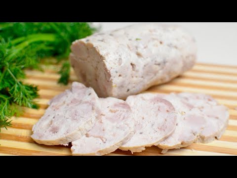 Видео: Домашняя ветчина.Диетическая.Ароматная и настоящая.Колбаса из курицы