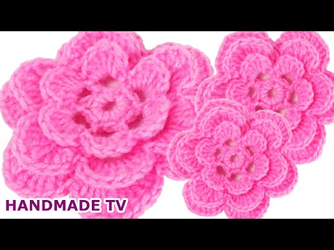 Видео: КРАСИВЫЙ ЦВЕТОК КРЮЧКОМ Crochet Flower Easy DIY TUTORIAL