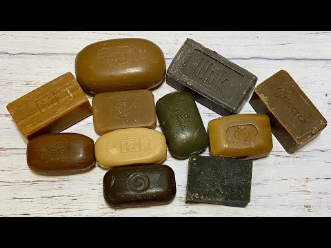 Видео: ASMR Soap/ cutting tar soap/ резка дегтярного мыла