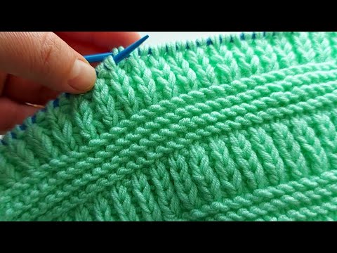 Видео: Простой и красивый узор для вязания спицами🫠#тренд #вязание #крючком