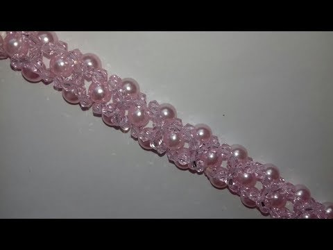 Видео: Beaded bracelet. Easy. Браслет из бусин и биконусов. МК