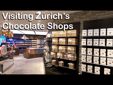 Видео: Шоколадные магазины в Цюрихе, Швейцария