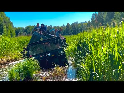 Видео: Вездеход Лось и Джипы рвут Болото у @полигон98  | Часть 1