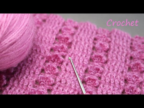 Видео: Плотный УЗОР крючком ОЧЕНЬ ПРОСТОЙ В ВЯЗАНИИ для начинающих  EASY Pattern Crochet for beginners