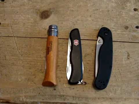 Видео: Victorinox Centurion VS Ontario Rat1 VS Opinel №9 эпичная битва часть 1/3