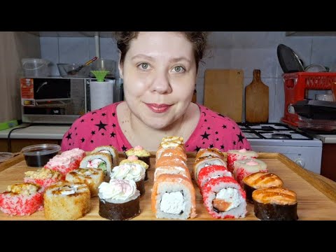 Видео: Мукбанг Роллы