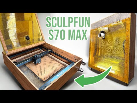Видео: Больше никакого дыма! Корпус с вытяжкой для гравера Sculpfun S70 MAX