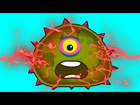 Видео: Суровый ЛИЗУН ГЛАЗАСТИК съедает все в Колледже! Игра Tales from Space Mutant Blobs Attack с ПАПУЛЕИ
