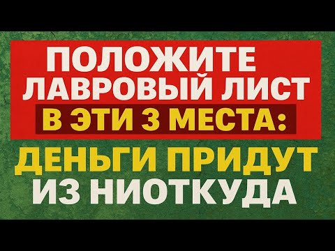 Видео: Куда положить лавровый лист: 3 точки, которые привлекут деньги и изменят вашу жизнь уже через дни