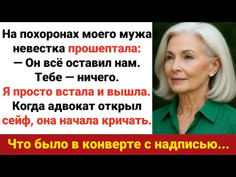 Видео: На похоронах мужа невестка сказала: “Ничего не получите” — но когда юрист открыл сейф, все ахнули…