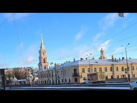 Видео: Санкт-Петербург. Гуляем ясным морозным утром.