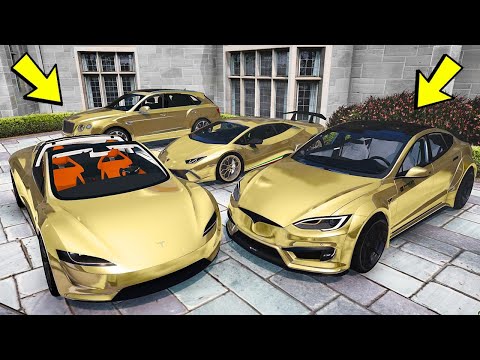 Видео: УГНАЛ КУЧУ ЗОЛОТЫХ ЧИТ ТАЧЕК ЗА 180 СЕКУНД! БИТВА ВОРОВ ГТА 5! ОБЗОР МОДА В GTA 5!