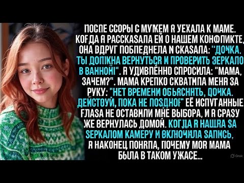 Видео: "Срочно возвращайся домой и проверь зеркало в ванной!" сказала мне мама. Но то, что я там нашла…