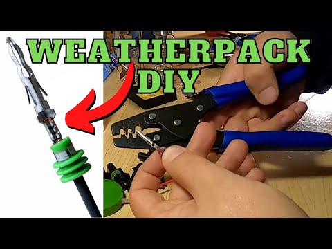 Видео: Как обжимать разъемы Weatherpack с помощью Seal-All / Delphi Crimper