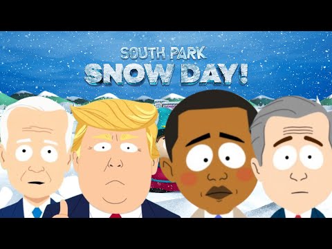 Видео: Президенты играют в «Южный Парк» в снежный день!