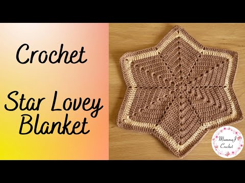 Видео: Вязание крючком 6-конечная звезда Lovey | Одеяло Lovey Star крючком
