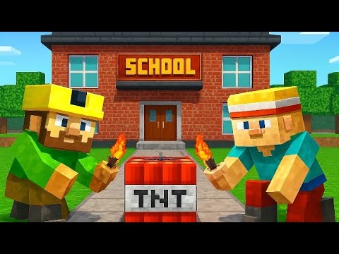 Видео: Мы С Другом Взорвали Школу В Майнкрафт!