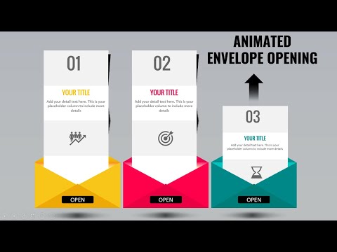 Видео: Дизайн интерактивного слайда открытия конверта в PowerPoint | Бесплатный шаблон