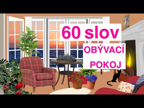 Видео: 60 slov. Obývací pokoj. Гостиная. Чешский язык