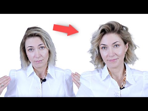 Видео: Молодящая Укладка Стрижка Боб Пошагово в домашних условиях | Укладка на утюжок | Укладка на плойку