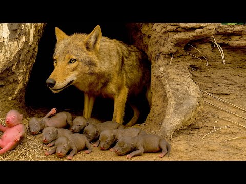 Видео: Вау! В моём дворе появилась волчица 🐺 с детёнышами, и дальше случилось неожиданное. 🐺🥰😘❤❤❤