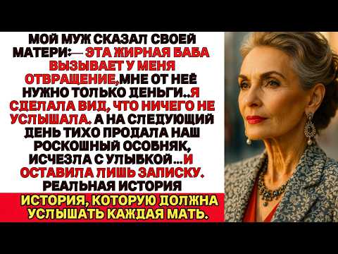 Видео: Муж сказал: «Эта жирная женщина мне противна!» Я промолчала. А на следующий день исчезла.