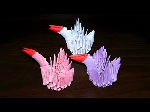 Видео: Модульное оригами для начинающих маленький лебедь мастер класс (мк)