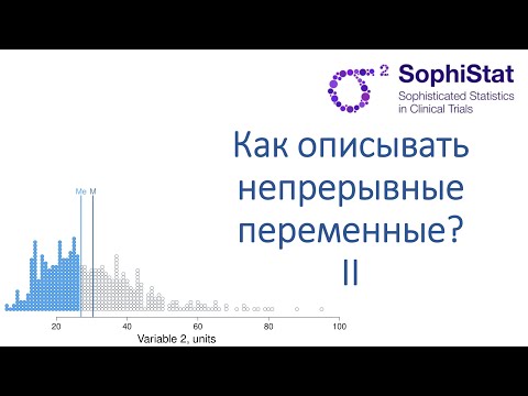 Видео: 2.3 Описание количественных переменных с любым распределением
